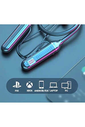 Fitness Tutkunu Boyundan Askılı Bluetooth Kulaklık 130 Saat Çalma Süresi