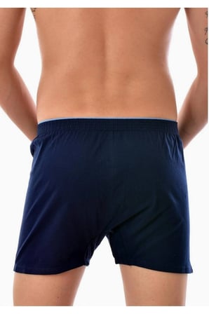 Erkek Lacivert Penye Düğmeli Boxer 3'lü Yeni Sezon