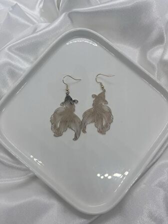 Şanslı Altın Balığı Küpe