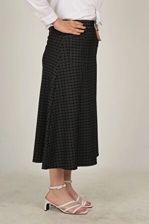 Yarım Kloş Cepli Etek