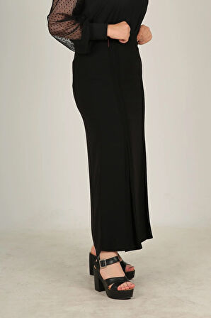 Nevrürlü Pileli Büyük Beden Anne Eteği