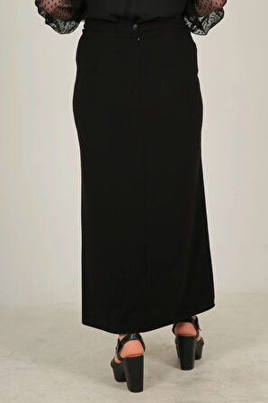 Nevrürlü Pileli Büyük Beden Anne Eteği