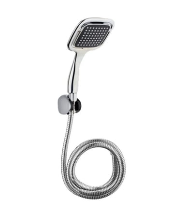 Siyah Duş Seti El Duşu Başlığı Spiral Hortum Dayanıklı Banyo Duş Aksesuarı