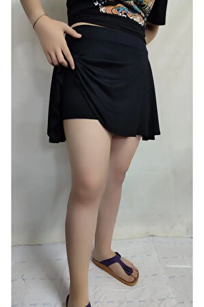 Çelik Örme Penye Şortlu Etek