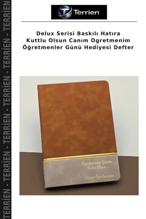Delux Serisi Baskılı Hatıra Kuttlu Olsun Canım Ogretmenim Öğretmenler Günü Hediyesi Defter