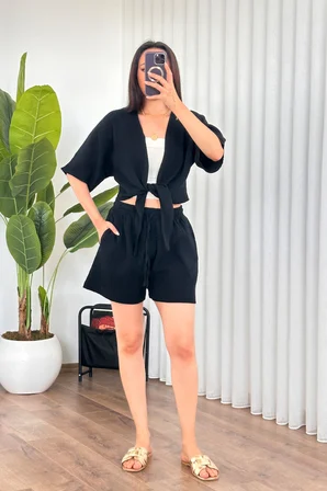 Siyah Gündelik Bluz