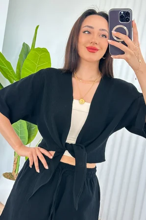 Siyah Gündelik Bluz