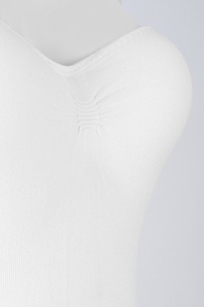 Beyaz İnce Askılı Dolgulu Straplez Body
