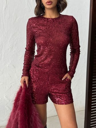 Bluz Bordo Işıltılı Zarif Seksi