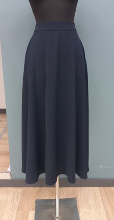 Lacivert Flared Midi Etek
