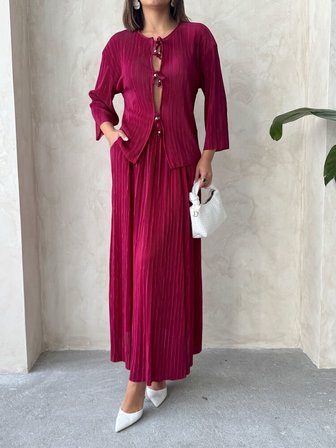 Pilise Etek - Bordo