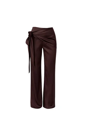 Kahverengi Anvelop Geniş Paça Pantolon