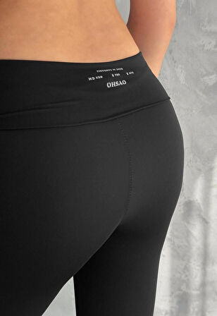  Yüksek bel şardonsuz toparlayıcı  siyah tayt