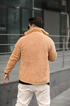 Unisex Peluş Polar Hırka Ceket