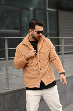 Unisex Peluş Polar Hırka Ceket