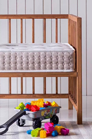 Aloe Vera Park Yatak, Bebek Yatağı, Beşik Yatağı, Anne Yanı, Oyun Parkı Yatağı, Örme Kumaşlı - 10 Cm