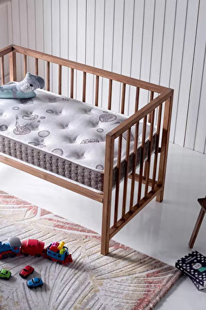 Bamboo Park Yatak, Bebek Yatağı, Beşik Yatağı, Anne Yanı, Oyun Parkı Yatağı, Örme Kumaşlı - 10 Cm