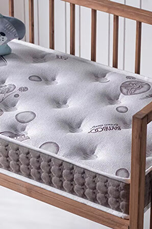 Bamboo Park Yatak, Bebek Yatağı, Beşik Yatağı, Anne Yanı, Oyun Parkı Yatağı, Örme Kumaşlı - 10 Cm