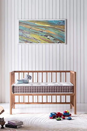 Bamboo Park Yatak, Bebek Yatağı, Beşik Yatağı, Anne Yanı, Oyun Parkı Yatağı, Örme Kumaşlı - 10 Cm