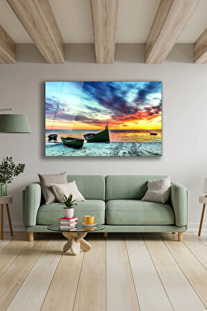 Dekoratif Duvar Tablosu Temperli Cam Tablo 72 x 46 cm