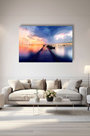 Dekoratif Duvar Tablosu Temperli Cam Tablo 72 x 46 cm