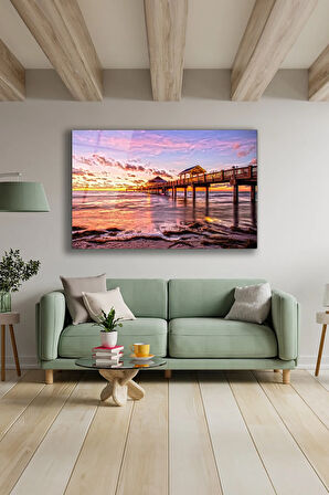 Dekoratif Duvar Tablosu Temperli Cam Tablo 72 x 46 cm