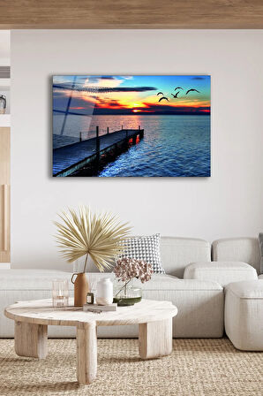 Dekoratif Duvar Tablosu Temperli Cam Tablo 72 x 46 cm