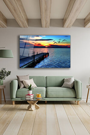 Dekoratif Duvar Tablosu Temperli Cam Tablo 72 x 46 cm