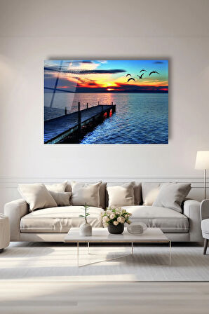 Dekoratif Duvar Tablosu Temperli Cam Tablo 72 x 46 cm