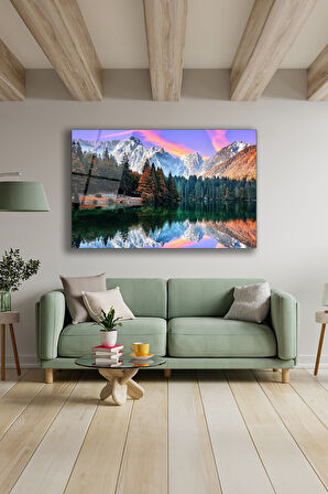 Dekoratif Duvar Tablosu Temperli Cam Tablo 72 x 46 cm