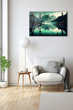 Dekoratif Duvar Tablosu Temperli Cam Tablo 72 x 46 cm