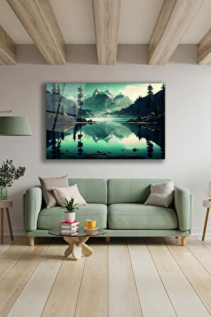 Dekoratif Duvar Tablosu Temperli Cam Tablo 72 x 46 cm