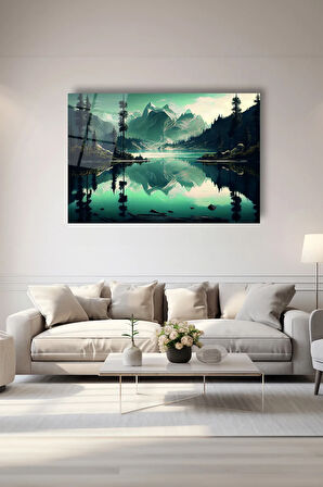 Dekoratif Duvar Tablosu Temperli Cam Tablo 72 x 46 cm
