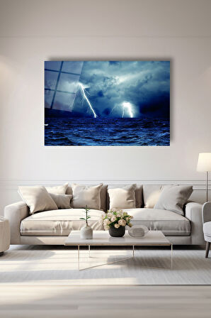 Dekoratif Duvar Tablosu Temperli Cam Tablo 72 x 46 cm