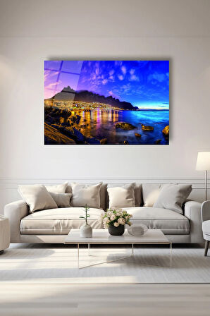 Dekoratif Duvar Tablosu Temperli Cam Tablo 72 x 46 cm