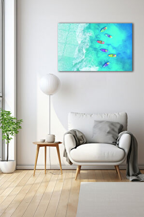 Dekoratif Duvar Tablosu Temperli Cam Tablo 72 x 46 cm