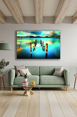 Dekoratif Duvar Tablosu Temperli Cam Tablo 72 x 46 cm