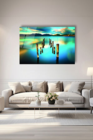 Dekoratif Duvar Tablosu Temperli Cam Tablo 72 x 46 cm
