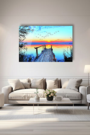 Dekoratif Duvar Tablosu Temperli Cam Tablo 72 x 46 cm