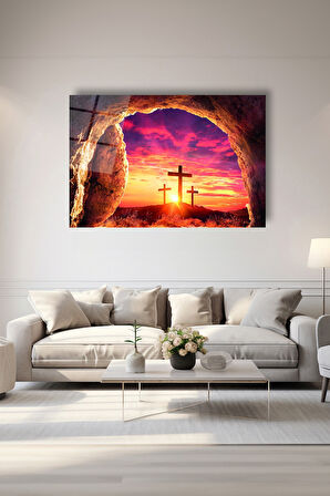 Dekoratif Duvar Tablosu Temperli Cam Tablo 72 x 46 cm