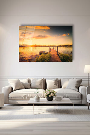 Dekoratif Duvar Tablosu Temperli Cam Tablo 72 x 46 cm