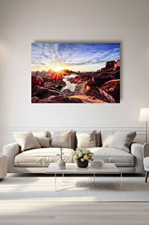 Dekoratif Duvar Tablosu Temperli Cam Tablo 72 x 46 cm