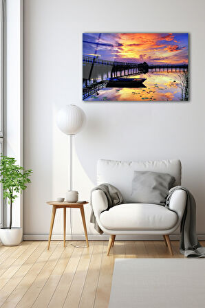 Dekoratif Duvar Tablosu Temperli Cam Tablo 72 x 46 cm