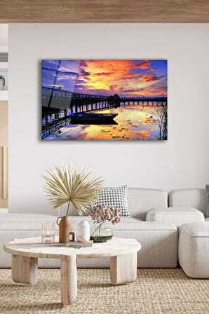 Dekoratif Duvar Tablosu Temperli Cam Tablo 72 x 46 cm