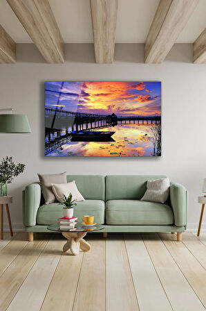 Dekoratif Duvar Tablosu Temperli Cam Tablo 72 x 46 cm
