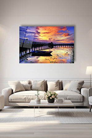 Dekoratif Duvar Tablosu Temperli Cam Tablo 72 x 46 cm