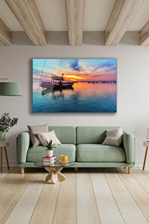 Dekoratif Duvar Tablosu Temperli Cam Tablo 72 x 46 cm