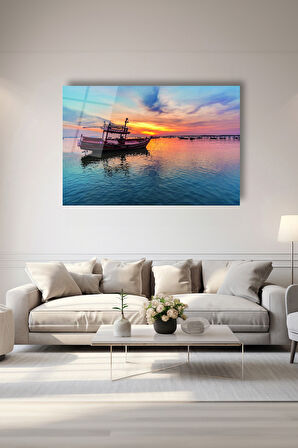 Dekoratif Duvar Tablosu Temperli Cam Tablo 72 x 46 cm