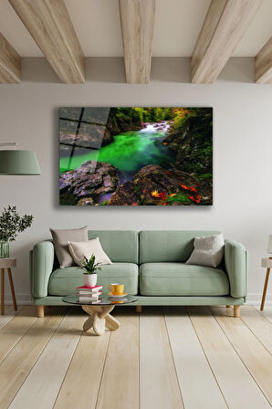 Dekoratif Duvar Tablosu Temperli Cam Tablo 72 x 46 cm