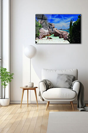 Dekoratif Duvar Tablosu Temperli Cam Tablo 72 x 46 cm